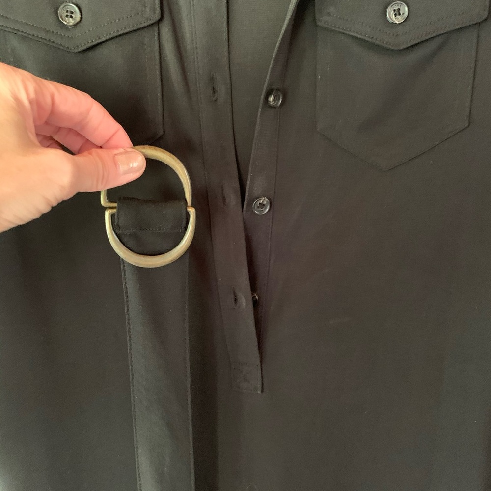 Michael Kors shirt dress in black. - Picture 3 of 4